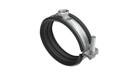 Хомут быстрой фиксации с изоляцией с гайкой М8 для труб d 1/2"