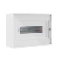 Щиток 12 мод настенный FRAME, белый, с прозрачной дверцей, с 2 шинами  PEN на 6 и 8 отв.