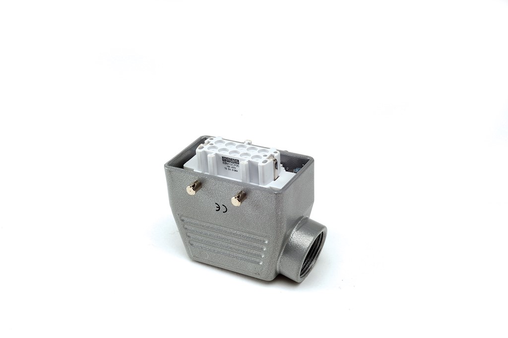 EB-M- 10-PU-10-IP65 Розетка переносная металлическая 10 выводов 16А боковой ввод без фиксатора