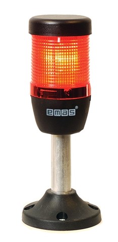 Светосигнальная колонна IK-51-L-024R-X-M03 д=50мм, 1уровень, LED светодиод, 024V AC/DC, красный, 100мм алюминиевая база