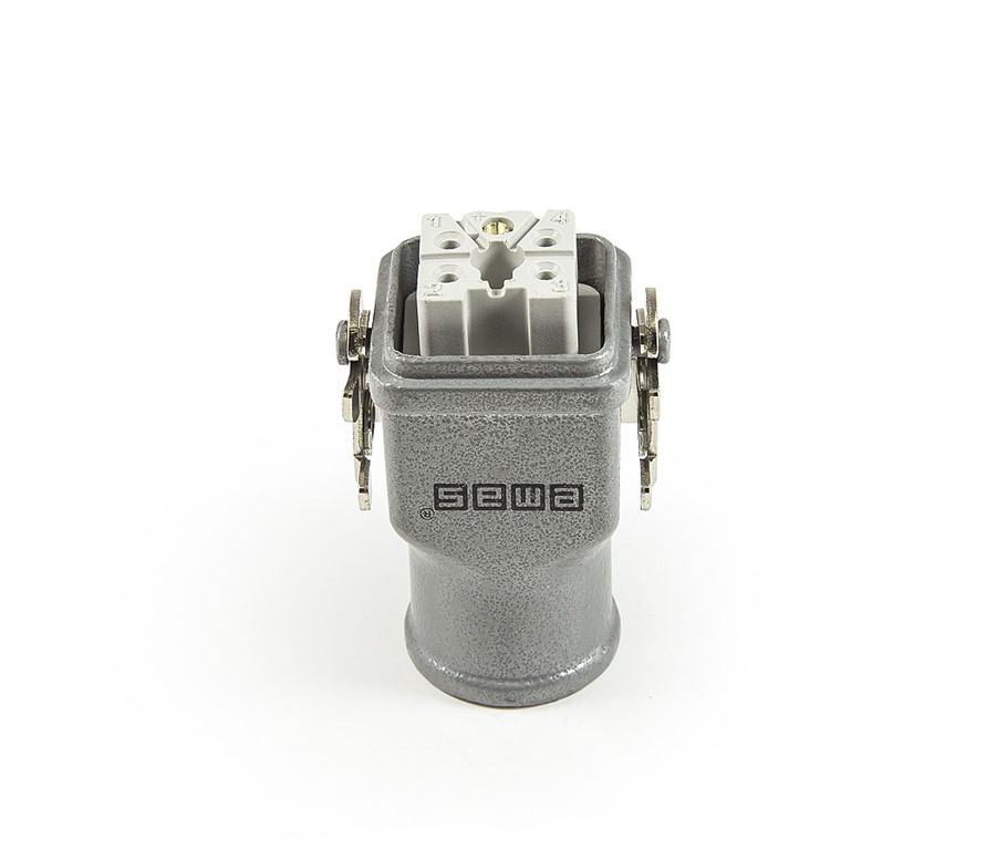 EB-M- 05-PU-36-IP65 Розетка переносная металлическая 5 выводов 10А верхний ввод 1 металлический фикс