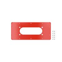 Фланец для монтажа кабельного ввода FL21 для корпусов ST, тип 3, 343x153 мм, красный RAL3020