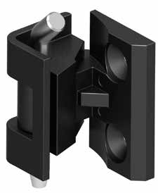 Петля угловая на два крепление 312, металл/хром напыление со стальным штифтом 180°, 2мм