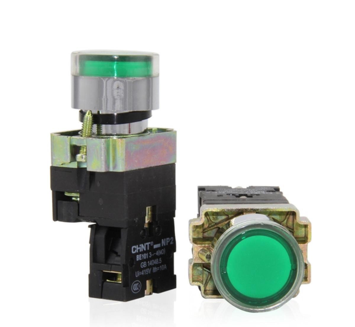 Кнопка управления NP2-EW3665 1НО+1НЗ синяя AC/DC230В(LED) IP40