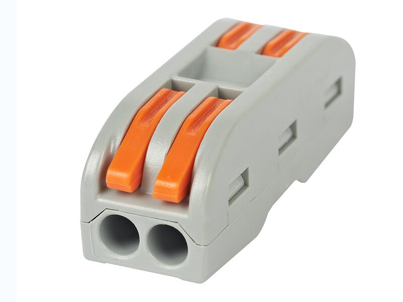 Соединительная проходная клемма пружинная с рычагом 1полюс СК-412-2 (1х0,5-4мм)