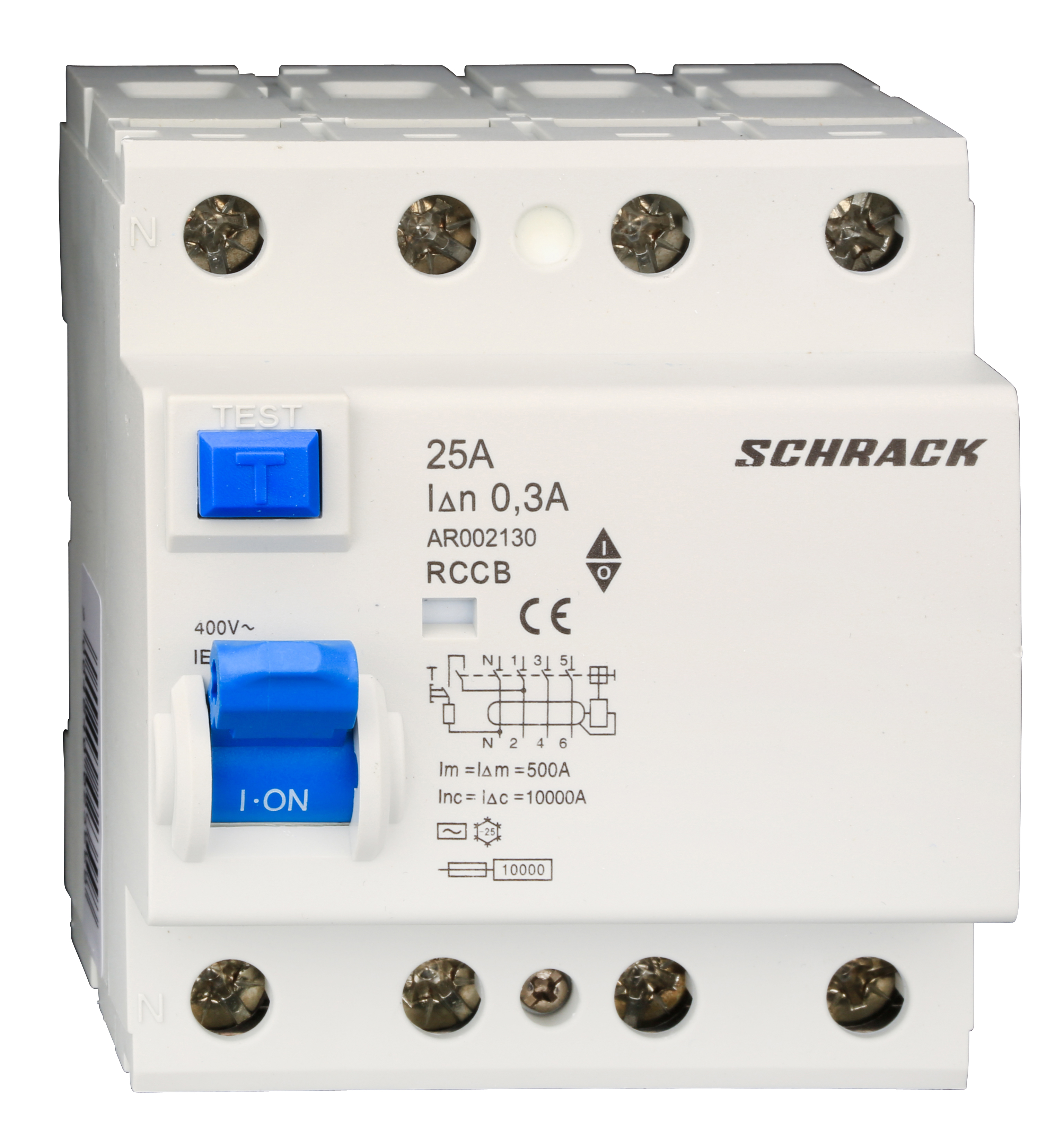 AR 10кА 4P 25A/300mA УЗО тип AC