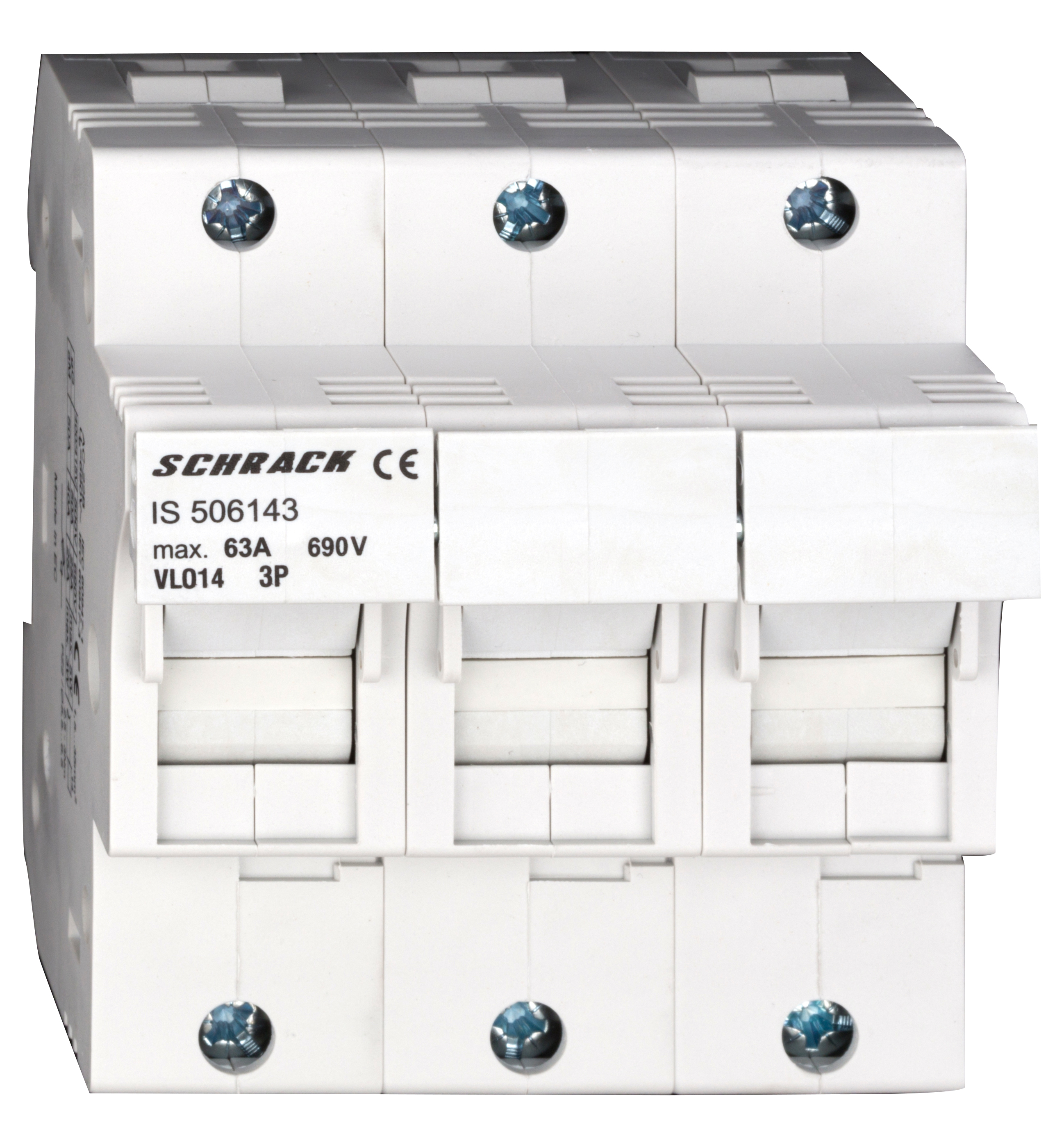 Разъеденитель нагрузки для цилиндрической плавкой вставки 14x51, 3p 50А