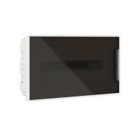 Щиток 18 мод встраиваемый FRAME, белый, с тонированной дверцей, с 2  шинами PEN на 8 и 10 отв.