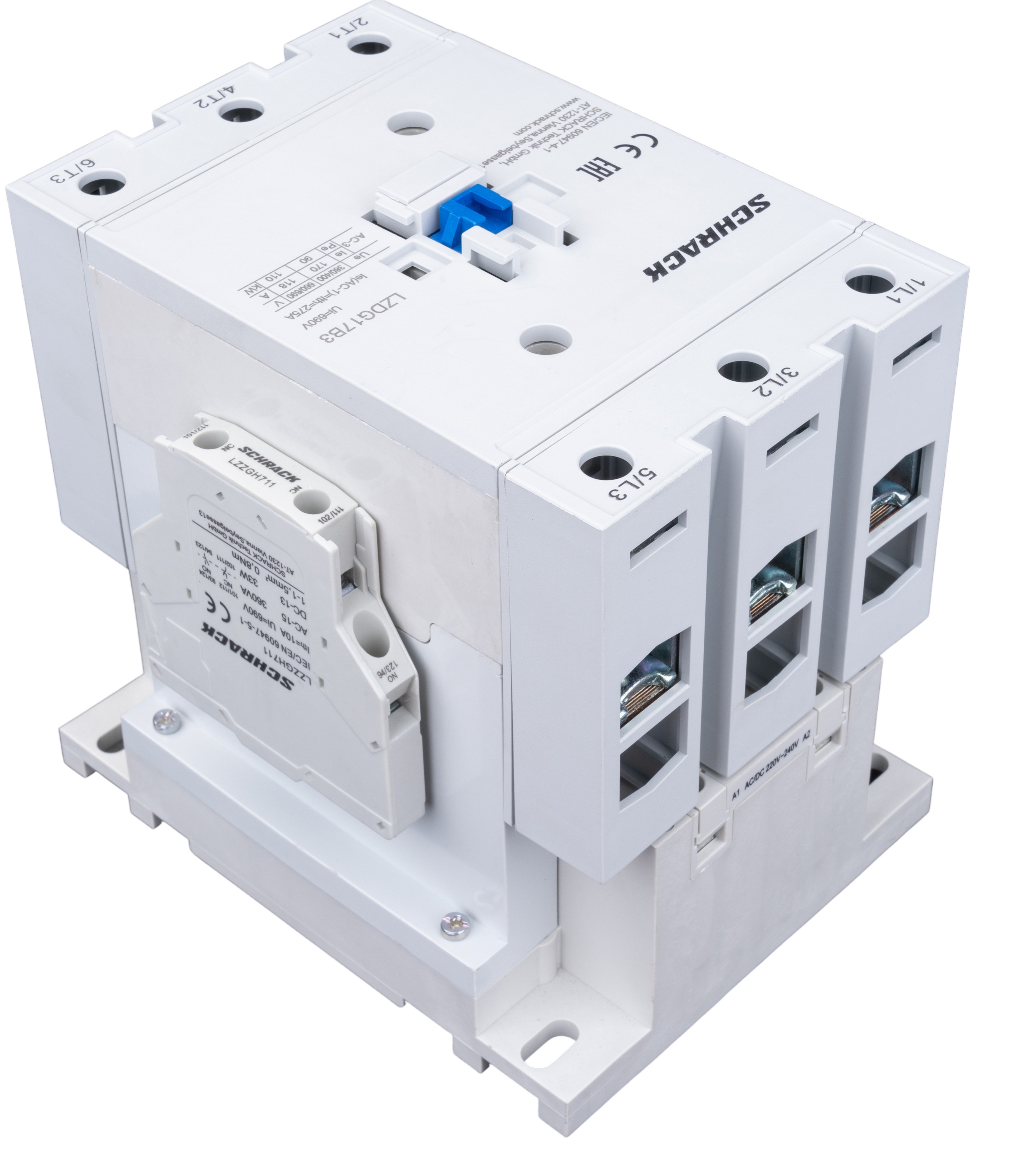 LZD Контактор CUBICO Grand 170А/90кВт, 230В АС3, 50/60Гц 1НО+1НЗ