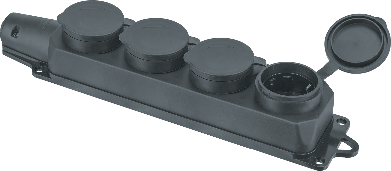 Розетка переносная каучук 4 м 2P+PE 16А 220В черная, NCA-BLR2-04-16A-E-IP44-BL, Navigator, 61373