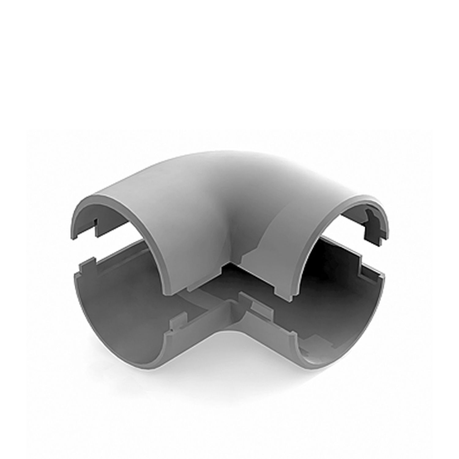 Поворот на 90° разъемный D16 мм