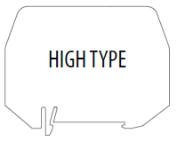 Клемный разделитель (перегородка) серая, увеличенная