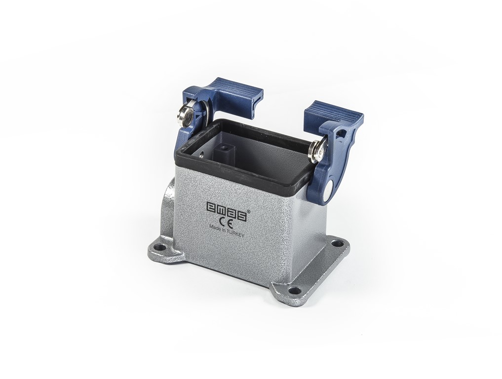 EB-M- 06-GD-12 Корпус пустой стационарный на плоскость металлический 6 выводов 16А боковой ввод 2 фиксатора