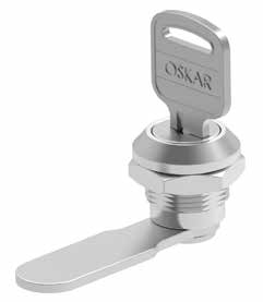 Замок 114 М-16 почтовый, хром, личинка Ekey(одинаковый ключ), IP54, ригель СМ040 H=0 L=33