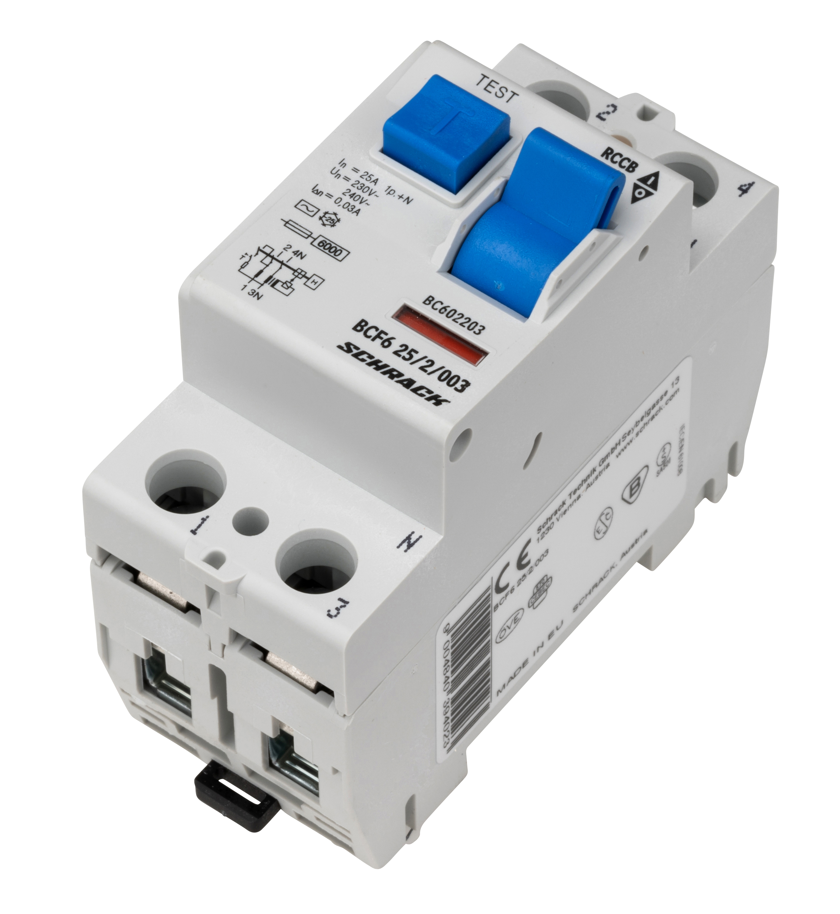 BC  6kA 2p  25A/ 30mA УЗО тип AC                                                                    