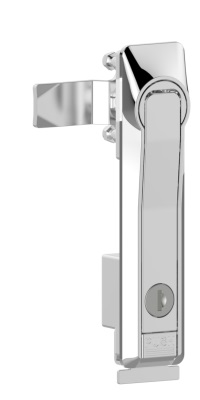 Замок-ручка 007 с механизмом для тяг, металл хром, личинка DB 5мм, IP65, без ригеля СМ