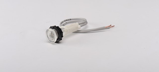 S-NEON230W Сигнальная арматура неон круглая D=10мм белая пластиковая 230В AС, с проводом                                                              