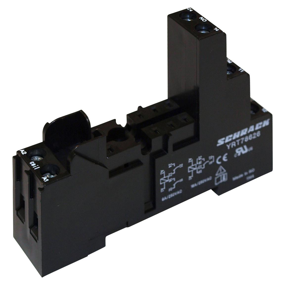 RT гнездо с винтовыми зажимами на DIN-рейку, логическая схема 5мм для реле (RT2,RT3,RT4,XT) (снимает