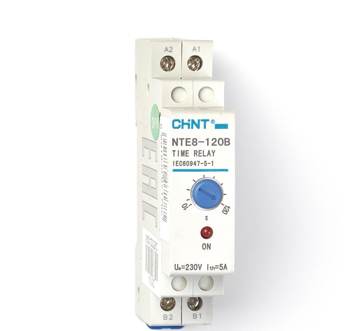 Реле времени NTE8-120B (задержка времени включения) 10-120с, 1НО, AC230В (R)