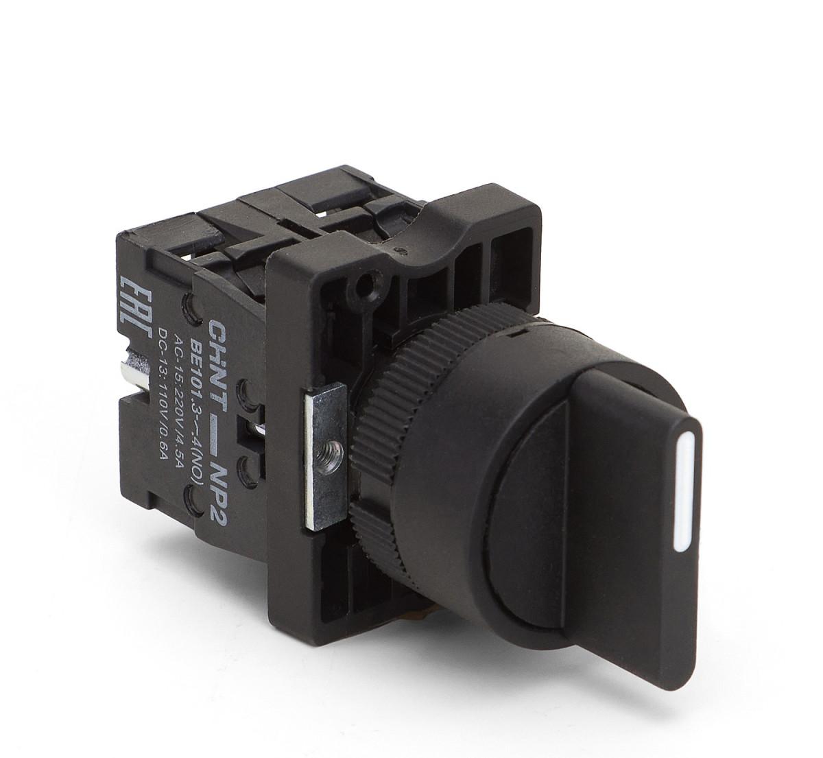 Переключатель NP2-ED53, 3 положения с возвратом, 2НО IP40