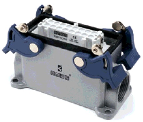 EB-M- 16-PD-14-IP65 Розетка стационарная на плоскость металлическая 16 выводов 16А боковой ввод 4 фи