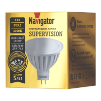 Лампа Navigator 80 551 NLL-MR16-6-230-3K-GU5.3-FR-SV