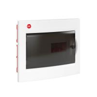 Щиток 12 мод встраиваемый FRAME, белый, с тонированной дверцей, с 2  шинами PEN на 6 и 8 отв.