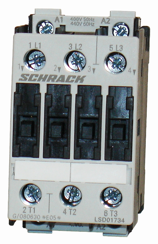 LSD0 Контактор 017А/7,5кВт АС3 380В, 400В АС, 50Гц без блок контактов, размер 0
