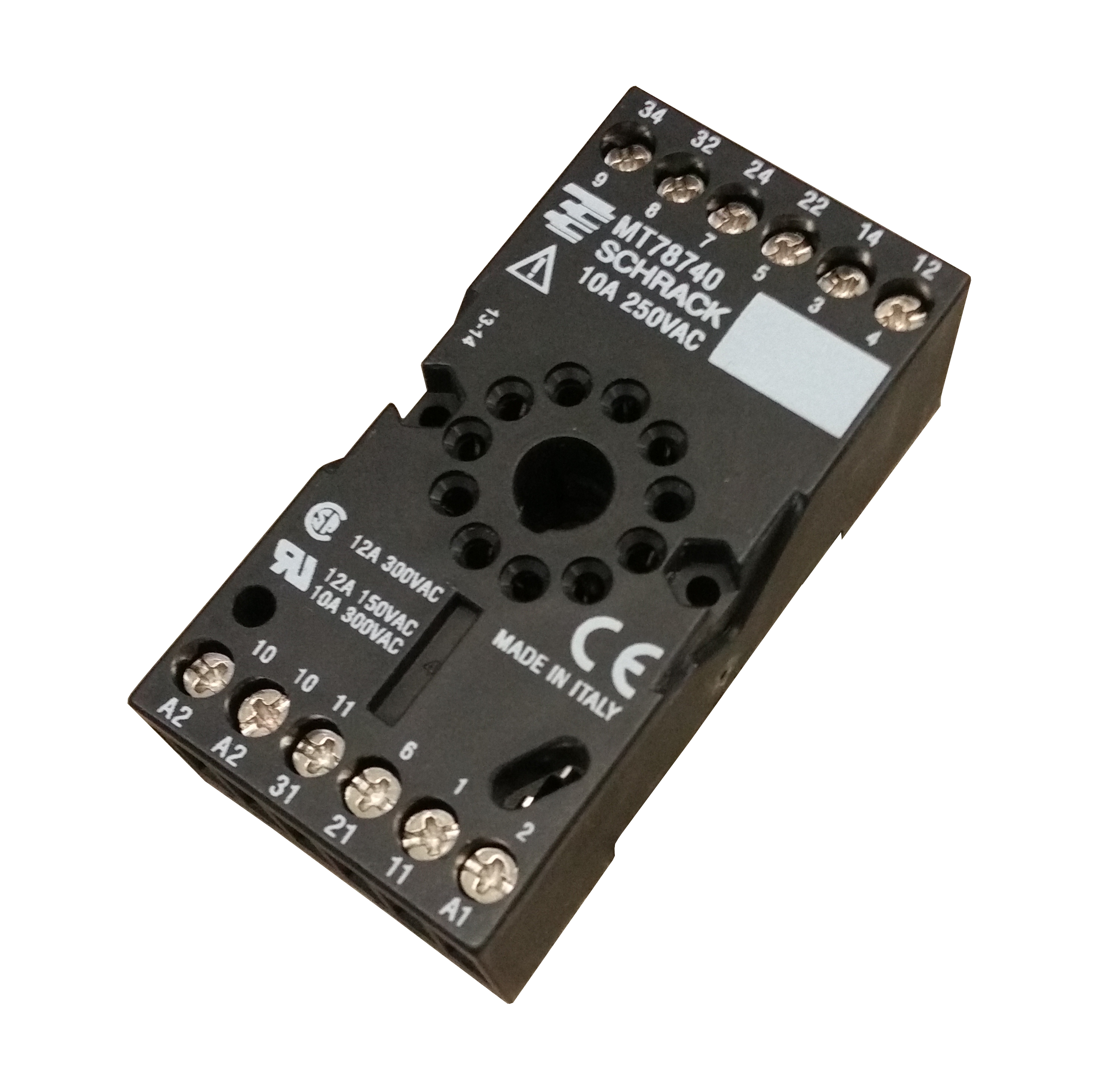 MT3 гнездо 11полюсное с винтовыми зажимами на DIN-рейку, с модульным вариантом для реле (MT3)