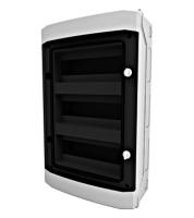 Щиток навесной IP65 3ряд 36модулей, белый пластик, прозрачная дверь, N и PE (318х507х142)