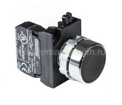 CM-D -B-(CA-C2)-IP65 Кнопка черная металлическая 1НЗ