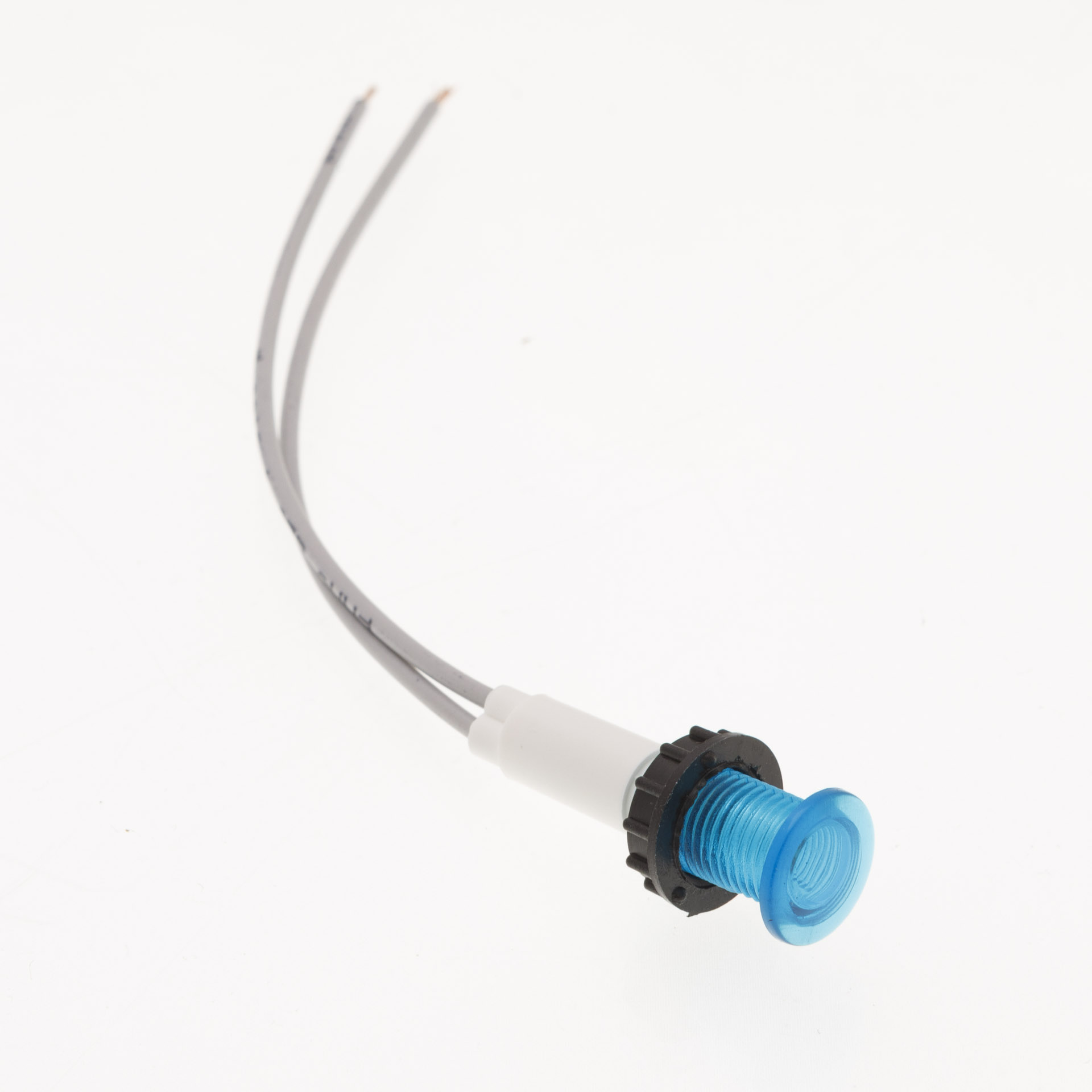 S-LED230B Сигнальная арматура LED круглая D=10мм синяя пластиковая 230В AС, с проводом