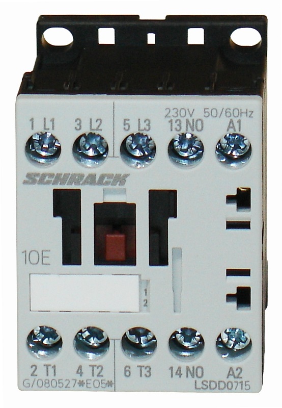 LSD 00 Контактор 007А/3кВт, 24В DС3, 50/60Гц 1но блок контакт размер 00