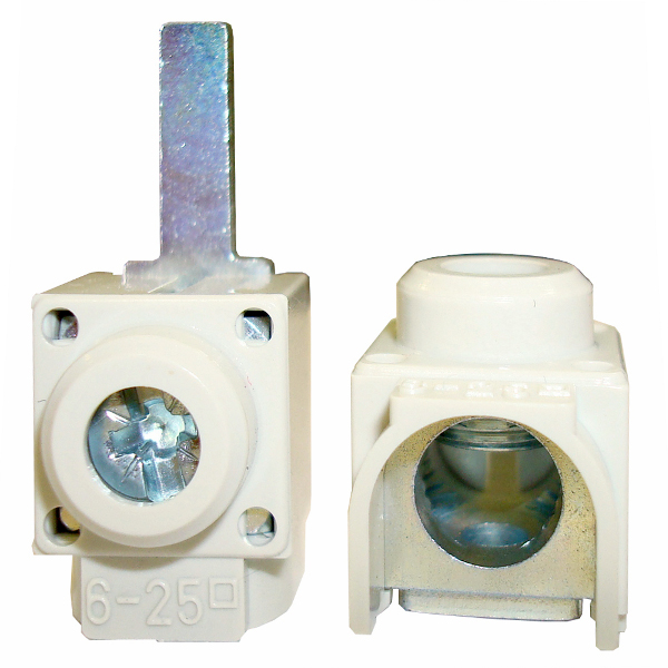 Зажим штырьковый, подключ. прямо, для провода сечением 6-25мм, короткий