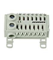 Блок упрощенного соединения черный/белый 2x25мм+14x4мм