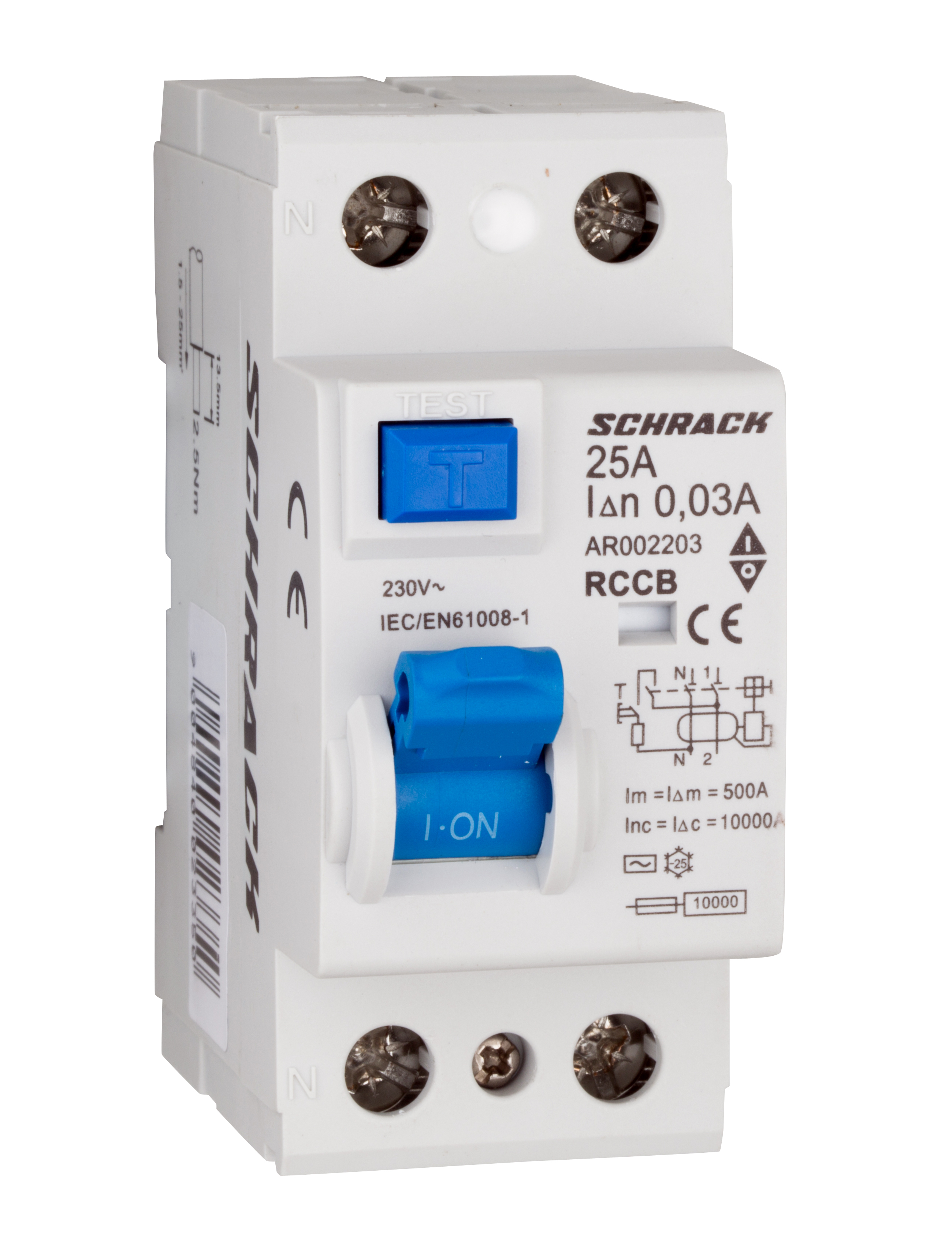 AR 10кА 2P 25A/ 30mA УЗО тип AC