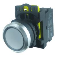 LA115 Кнопка белая пластиковая 1НО+LED 230V AC, без фиксации IP65