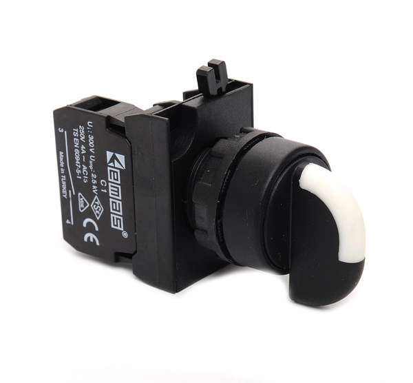 CP-S20-(CA-C1-CB5)-IP65 Переключатель пластиковый на 2 положения (0-1) 60° с фиксацией 1НО LED 12-30                                                  