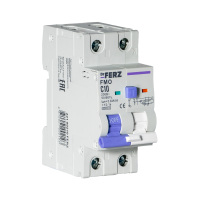 FMO-EL-1P+N 10A 30mA 6kA тип AC, х-ка C, 2M Диф. автомат
