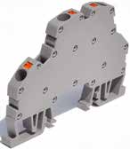 OPK-C  2,5/5,9mm Клемма серая с мотом двухярусная закрытая , пружинные зажимы, 24A [ст.арт.1732]