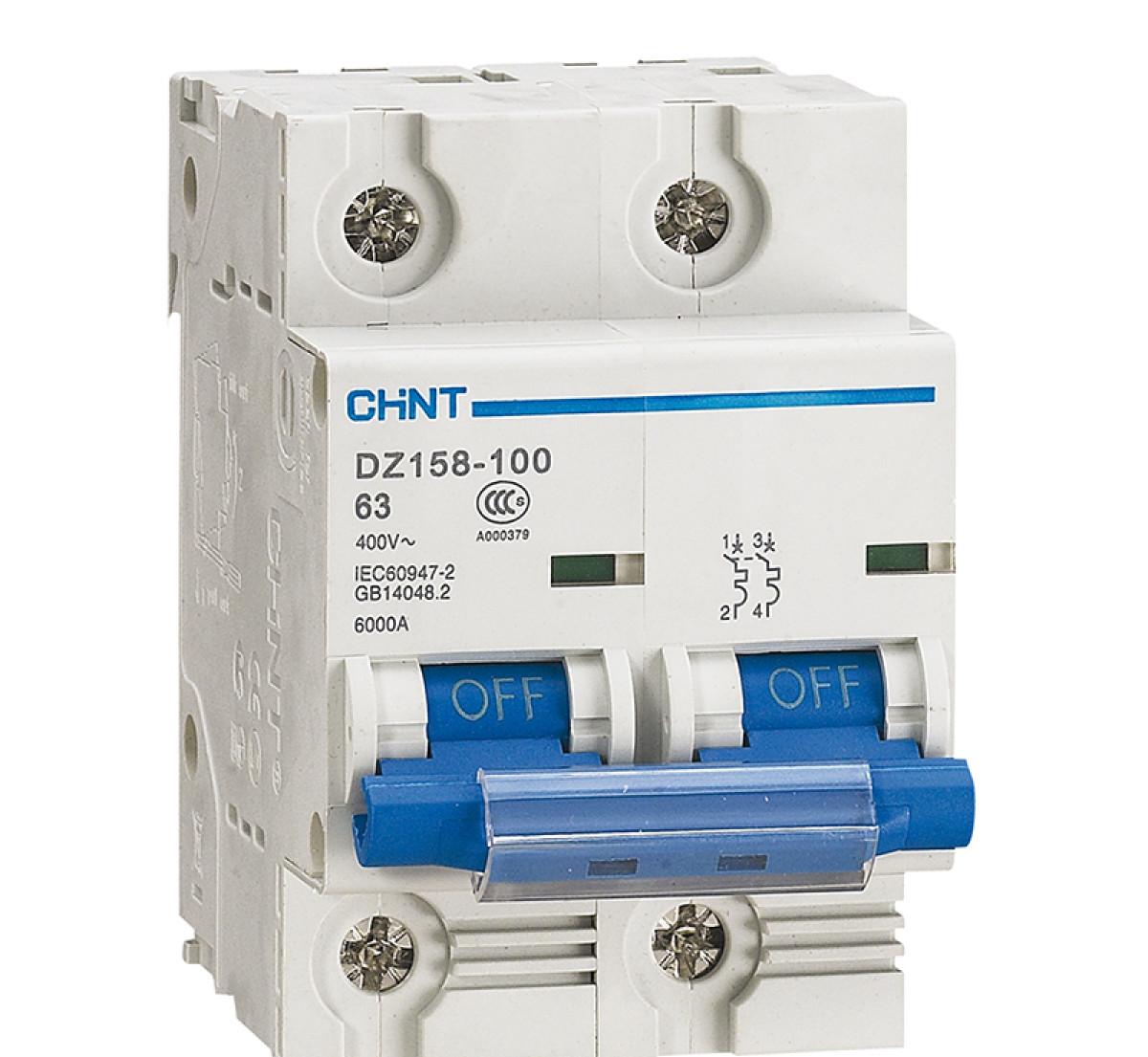 Авт. выкл. DZ158-125H 2P 080A 10kA х-ка (8-12In) (R)