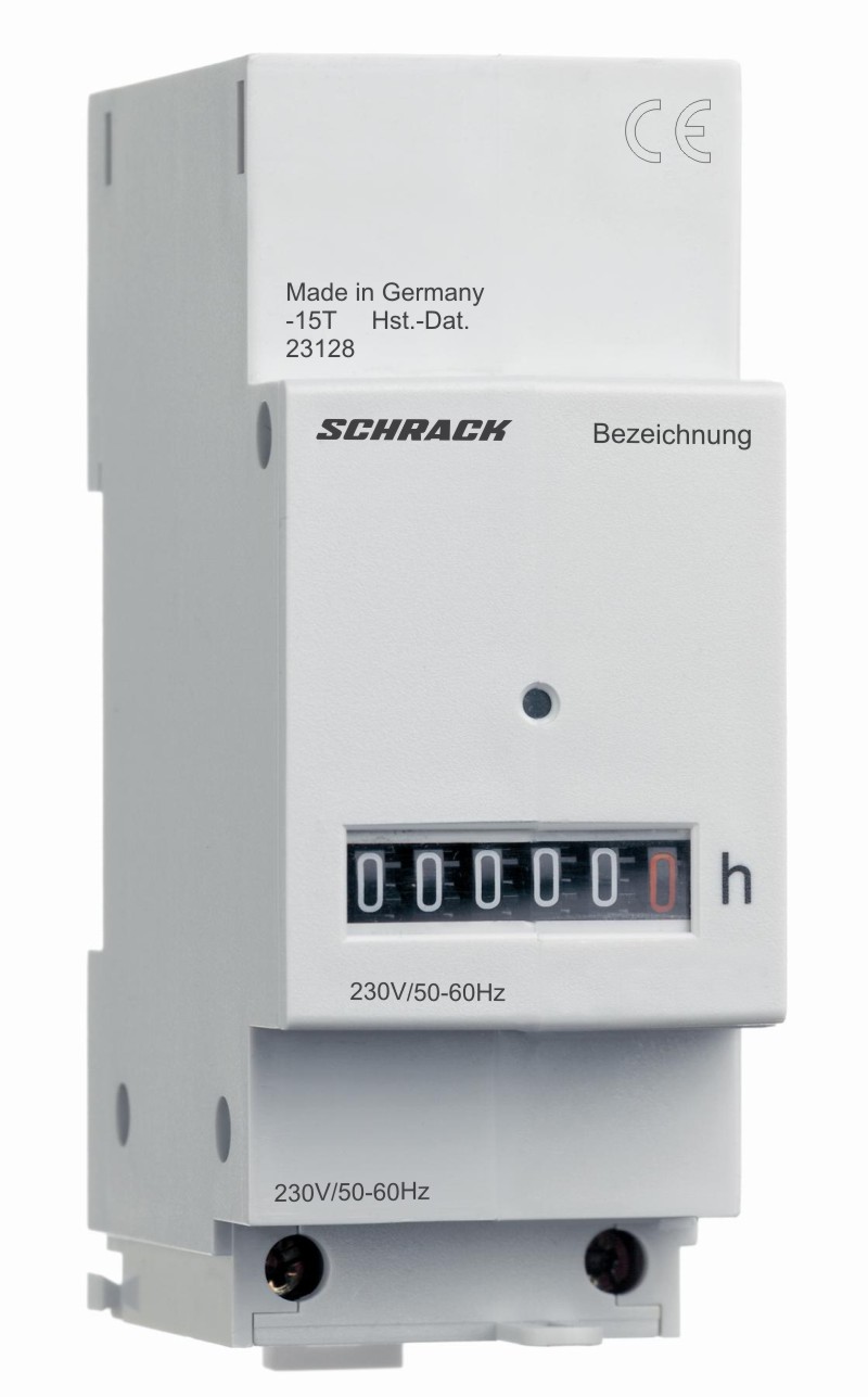 Счетчик рабочего времени на DIN-рейку, 220-240VAC, SCHRACK