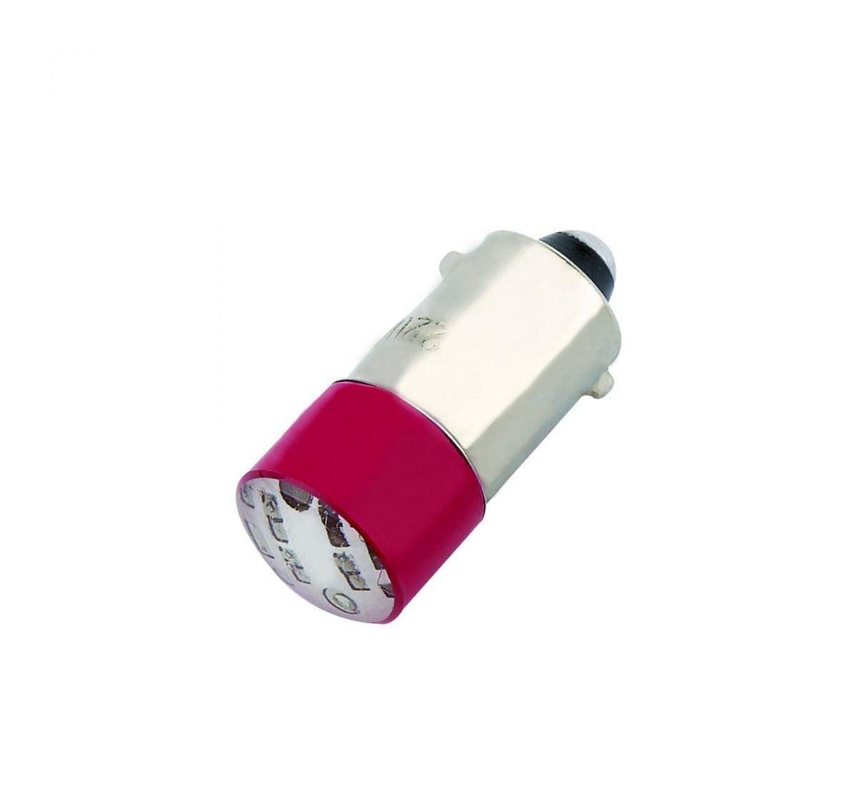 Лампа BA9s для NP2 красная светодиодная матрица AC/DC 24В