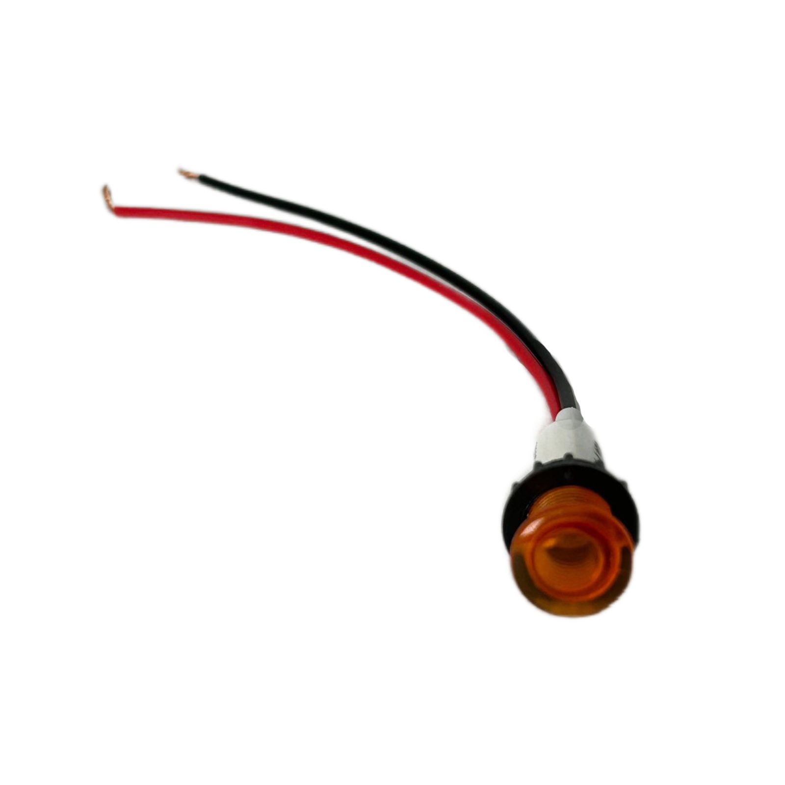 S-LED024Y Сигнальная арматура LED круглая D=10мм желтая пластиковая 24В AС/DC, с проводом