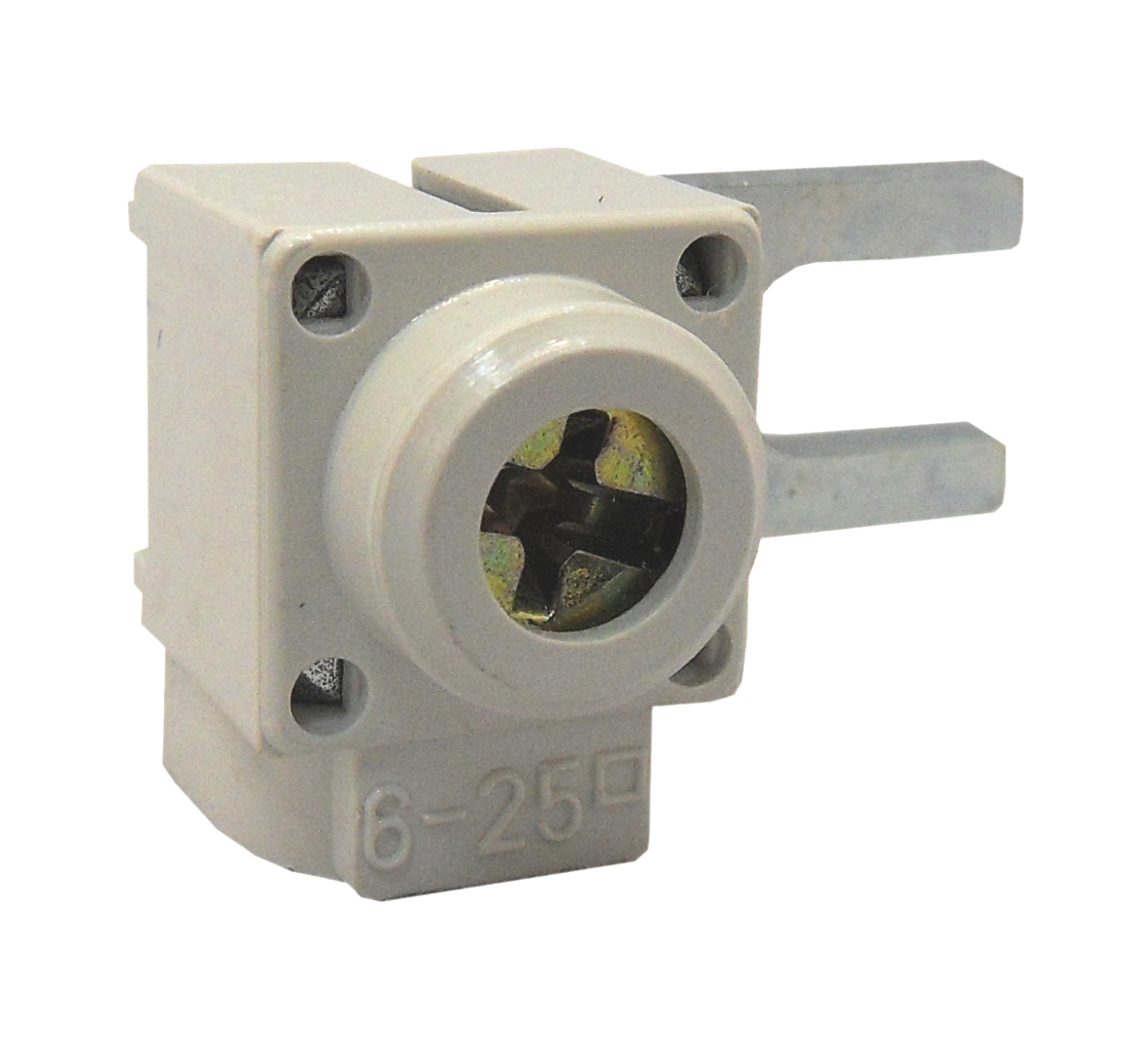 Зажим вилочный, подключ. сбоку, для провода сечением 6-25мм, короткий