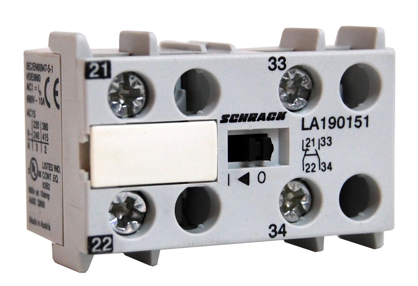 LA- Блок-контакт вспомогательный для LA 1но+1нз фронтальный монтаж