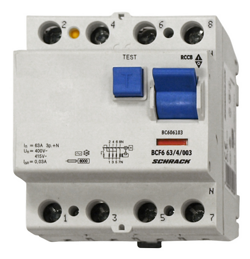 BC  6kA 4p  63A/ 30mA УЗО тип AC