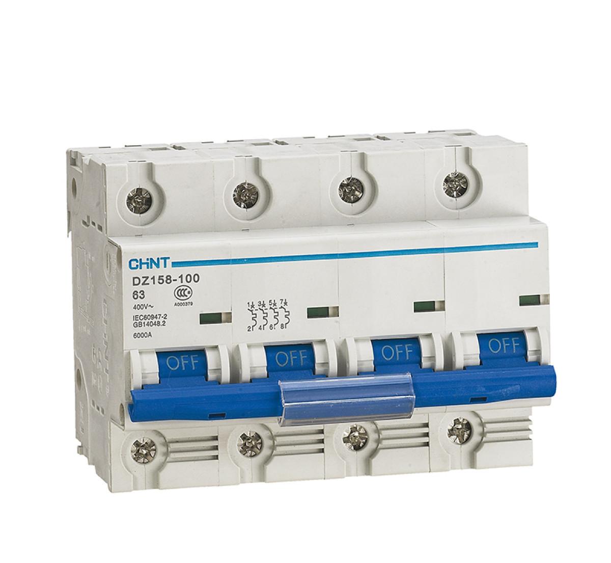 Авт. выкл. DZ158-125H 4P 125A 10kA х-ка (8-12In) (R)