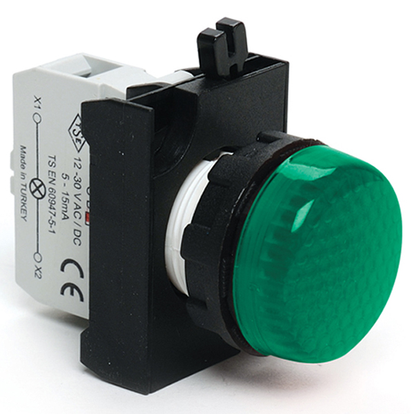 CP-X-LED48G-IP65 Сигнальная арматура зеленая пластиковая 48В AC/DC                                                                                    