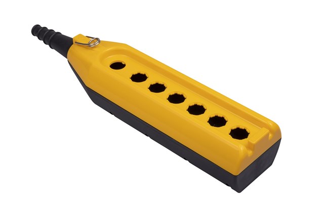 Крановый пульт PV7-IP65 пустой желто-черный на 7 отверстий